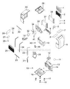 Part Location Diagram of NE1529 DeLonghi Cover