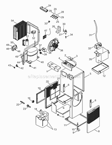 Part Location Diagram of NE1490 DeLonghi Pump