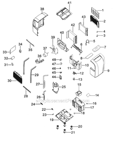 Part Location Diagram of NE1554 DeLonghi Filter