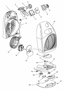 Part Location Diagram of 5914013000 DeLonghi Front Panel