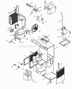 Part Location Diagram of 6248000100 DeLonghi Discharge Pipe