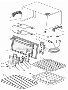 Page A Diagram and Parts List for DO420  DeLonghi Toaster Oven