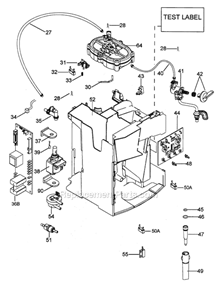 Part Location Diagram of 5113210421 DeLonghi Spring Microswitch