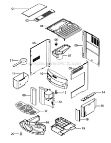 Part Location Diagram of 5332169700 DeLonghi Tray