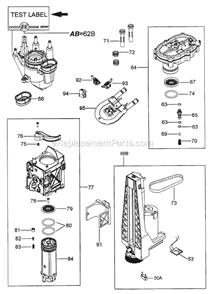 Part Location Diagram of 7332212600 DeLonghi Steaming Heating Element Assem
