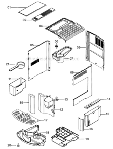 Part Location Diagram of 5332208600 DeLonghi Side Right