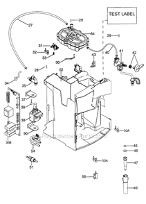 Part Location Diagram of 5132104100 DeLonghi Micro Switch