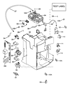 Part Location Diagram of 5532124900 DeLonghi Hot Water Spout