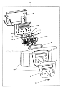 Part Location Diagram of 5332218900 DeLonghi Push Button