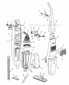 Page A Diagram and Parts List for EB750E  DeLonghi Upright Vacuum