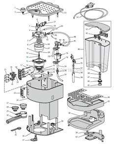 Page A Diagram and Parts List for EC330  DeLonghi Coffee Maker