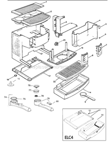 Page A Diagram and Parts List for EC610  DeLonghi Coffee Maker