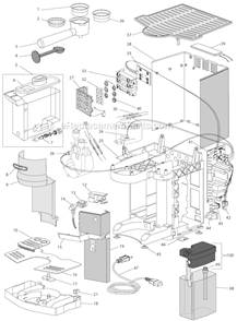 Part Location Diagram of 5513281001 DeLonghi Dlsc401 Easy Clean Filter 2 Cu