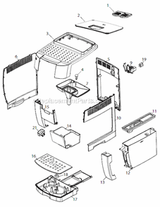 Page A Diagram and Parts List for ECAM22110SB  DeLonghi Coffee Maker