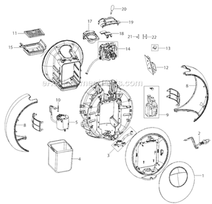 Part Location Diagram of WI1024 DeLonghi Connection T