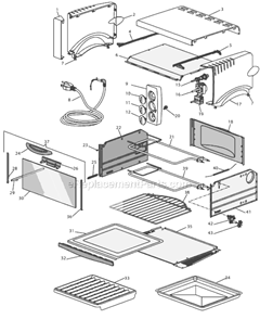 Part Location Diagram of 5918132300 DeLonghi Glass