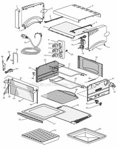 Page A Diagram and Parts List for EO1238  DeLonghi Toaster Oven
