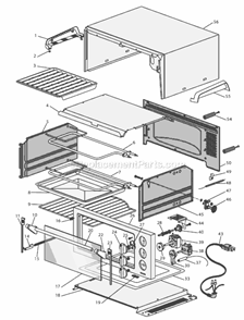 Page A Diagram and Parts List for EO1260  DeLonghi Toaster Oven