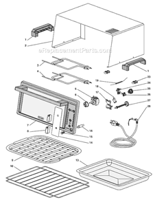 Page A Diagram and Parts List for EO420  DeLonghi Toaster Oven