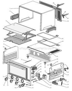 Page A Diagram and Parts List for EOP2046  DeLonghi Toaster Oven