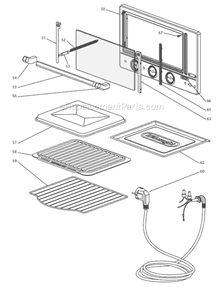 Page B Diagram and Parts List for EOP2046  DeLonghi Toaster Oven