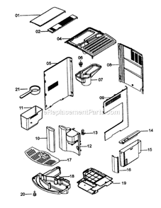 Page A Diagram and Parts List for ESAM4400  DeLonghi Coffee Maker