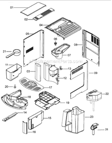 Page A Diagram and Parts List for ESAM4500  DeLonghi Coffee Maker