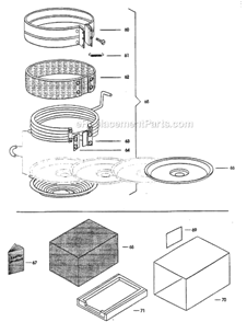 Page B Diagram and Parts List for GC4000E  DeLonghi Ice Cream Maker