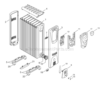Part Location Diagram of 708593 DeLonghi Body
