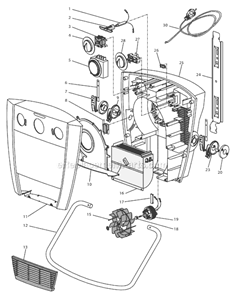 Page A Diagram and Parts List for HWB5050T  DeLonghi Heater