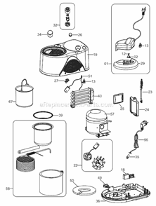 Page A Diagram and Parts List for ICK8500  DeLonghi Ice Cream Maker