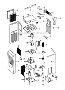 Page A Diagram and Parts List for KW85  DeLonghi Air Conditioner
