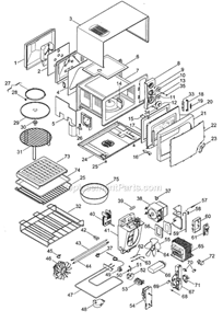 Page A Diagram and Parts List for MW660  DeLonghi Microwave