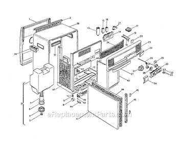 Part Location Diagram of 535815 DeLonghi Frame