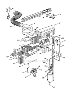 Page B Diagram and Parts List for PAC250U  DeLonghi Air Conditioner