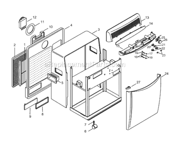 Page A Diagram and Parts List for PAC390  DeLonghi Air Conditioner