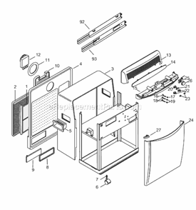 Page A Diagram and Parts List for PAC400  DeLonghi Air Conditioner