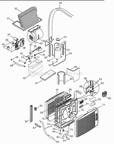 Page B Diagram and Parts List for PAC400  DeLonghi Air Conditioner