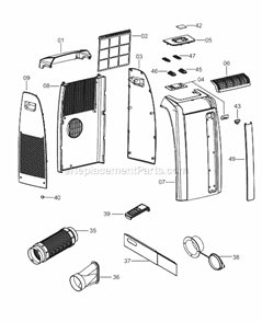 Page A Diagram and Parts List for PACA110L  DeLonghi Air Conditioner