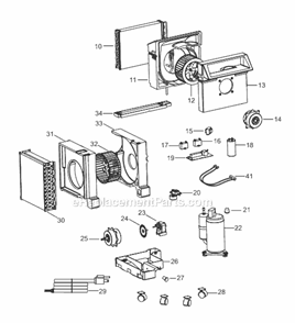 Part Location Diagram of TL1832 DeLonghi Front Polystyrene