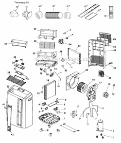 Page A Diagram and Parts List for PACAN125HPEC  DeLonghi Air Conditioner