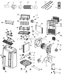 Part Location Diagram of NE1986 DeLonghi Body