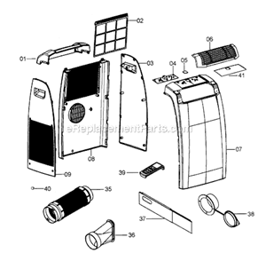 Part Location Diagram of TL1868 DeLonghi Front Panel
