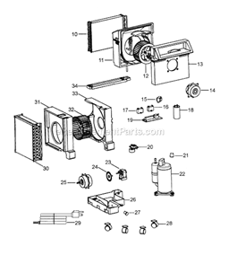 Part Location Diagram of TL1852 DeLonghi Front Polystyrene