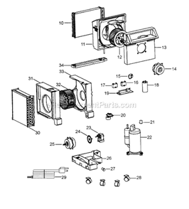 Page B Diagram and Parts List for PACC120  DeLonghi Air Conditioner