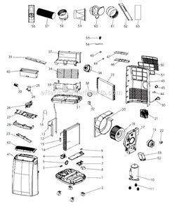 Part Location Diagram of NE1695 DeLonghi Control Board