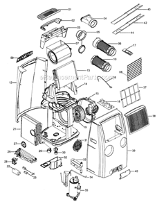 Part Location Diagram of TL1659 DeLonghi Window Bracket Screw