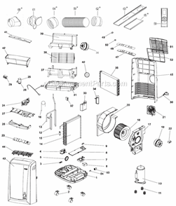 Page A Diagram and Parts List for PACN100EL  DeLonghi Air Conditioner