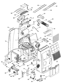 Part Location Diagram of 5551016500 DeLonghi Door Bracket 20in