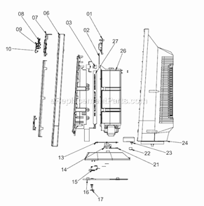 Page A Diagram and Parts List for TCH6590ER  DeLonghi Heater